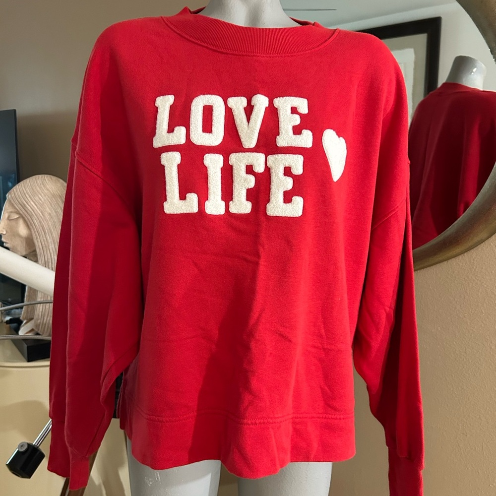 Old Navy Red Crew Neck Sweater